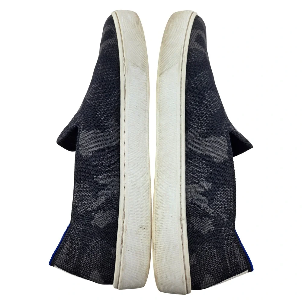 Rothy's The Sneaker Grey Camo Slip On Knit Shoes Womens 9.5 Washable Sustainable